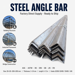Prix Compétitif Barre d'Angle en Acier Laminé à Chaud Égal en Section, Forme L, Acier au Carbone Q235B A36 SS400 S235JR S355JR <span class=keywords><strong>30x30</strong></span>-200x200 3-20mm <span class=keywords><strong>6m</strong></span> - Product Image 1