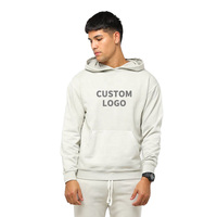 Sudadera con capucha unisex de forro polar extragrande blanca para invierno, de algodón de alto gramaje, estilo urbano, bordada, teñida lisa, con bolsillo.