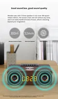Enceinte Bluetooth multifonctionnelle avec lecteur de carte USB, radio FM, chargeur sans fil et horloge