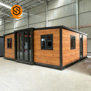 Gorden depan kaca 20 kaki, Tirai dinding Adu luar ruangan Prefab rumah kontainer dapat diperluas untuk rumah di Amerika Serikat dan Australia - Product Image 2