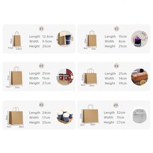 Bolsa de Papel Personalizada con su Propio Logotipo, para Regalos, Artesanías, Compras, Ropa, Reciclable, para Comida Rápida para Llevar, Embalaje de Papel Kraft - Product Image 3