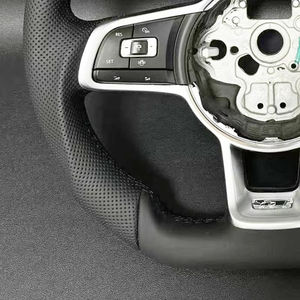 พวงมาลัยหนังพรีเมียมสำหรับรถยนต์ VW <span class=keywords><strong>Golf</strong></span> Passat Polo <span class=keywords><strong>Sedan</strong></span> TDI TSI MK7 B8 B7 - Product Image 4