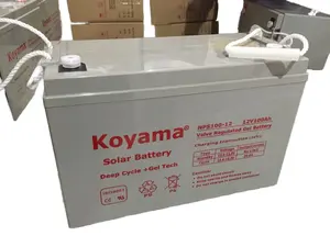 Koyama Original Solar Gel Battery12V100Ah Deel Cycle Sealed Lead Acid Solar Energy Storage Wind System Rechargeable NPS100-12