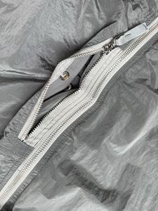 Luxury casual fashion metal nylon <b>silver</b> stone water-resistant reflective hip-hop island lightweight <b>jacket</b> for men - Product Image 2