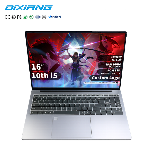 Laptop OEM 16 Inch IPS 10th I5-1035G4 RAM 16GB 512GB SSD 1TB ROM Windows 11 High Performance Business Notebook PC for Designer
