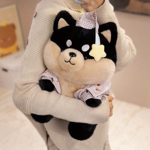 Peluche de Shiba Inu Personalizado OEM/ODM - Colores y Diseños Personalizables, Cachorro Negro y Marrón de Peluche Personalizado para Regalos - Product Image 3