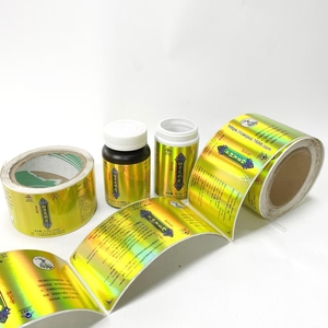 Personalizar suplemento de proteína en polvo a granel Etiqueta Privada impresión adhesiva brillante plata Bopp etiquetas para botella - Product Image 4