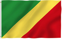 Drapeau du Congo 100% Polyester, taille personnalisée de haute qualité, vente en gros