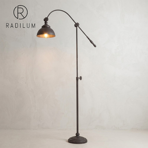 Lampe de sol industrielle en métal, moderne et minimaliste, LED réglable, haute luminosité, pour salon, chambre, bureau, directement de l'usine - Product Image 1