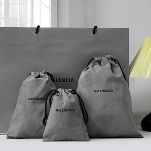 حقيبة قطنية برباط مع شعار مخصص للشموع، حقيبة قماشية سوداء كبيرة رخيصة لمجفف الشعر، حقيبة ترويجية بلاستيكية - Product Image 1