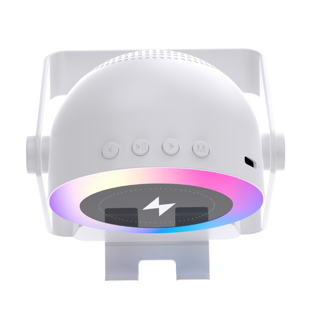 New Product Ideas 2025 Wireless Charger Portable Speaker Bt Speaker Charger With RGB Light for Retail Promotion Christmas Gifts
