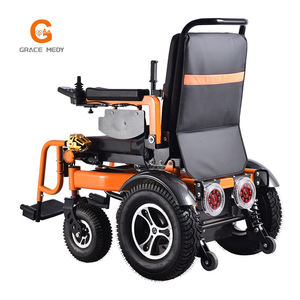 Cómodo Motor de potencia inteligente, silla de ruedas eléctrica todoterreno para adultos, asiento ancho, silla de ruedas eléctrica reclinable de aluminio - Product Image 3