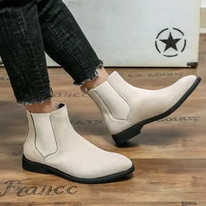 Giày boots nam cao cổ mũi nhọn, size lớn 38-48, màu đỏ đen nâu be - Product Image 3