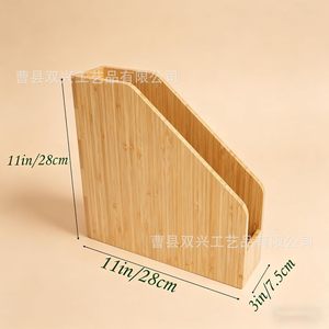 Wooden Magazine Rack Storage Organizer Small Desk File Holder For Home Office Use - Product Image 4