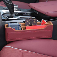 Organisateur de rangement pour l'espace entre les sièges de voiture, en cuir PU, avec porte-gobelet, pour accessoires intérieurs de voiture, boîte de rangement pour console auto, vente en gros d'usine