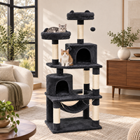 Arbre à chat double extra haut avec hamac pour chatons, vente en gros, produit phare