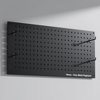 Papan Pegboard Berlubang Hitam 500x350x1.0mm Heavy Duty - Organizer Dinding Serbaguna untuk Garasi, Bengkel, Ruang Tamu, Penyimpanan Tas