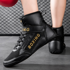 Zapatos de boxeo para hombre y mujer, de malla transpirable, con cordones, para entrenamiento, lucha, gimnasio, deportes - Product Image 2