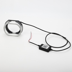 3inch" RGBW 12V O-shaped Multicolor Front <b>Light</b> <b>Led</b> Angel Eyes halo Rings Headlights Decorate Shroud Cover for <b>Projector</b> Lens - Product Image 5