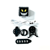 Feu arrière de vélo rechargeable Devil Eyes Light Smile, feu arrière LED étanche pour VTT et vélo de route, lumière d'avertissement de sécurité