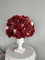 Arrangements floraux artificiels en soie personnalisés de 30 cm à 80 cm, grandes boules de fleurs blanches pour centre de table de mariage