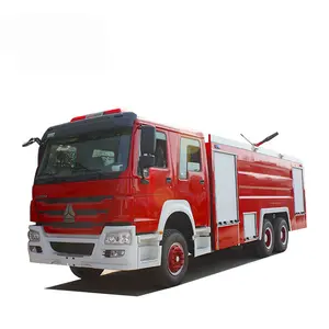 Howo 6x4 10cbm 12cbm, mesin monitor api kendaraan busa air truk tempur api