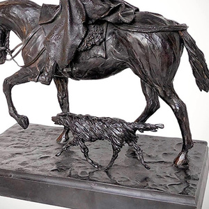 <span class=keywords><strong>Sculpture</strong></span> équestre et de loup en bronze, ornements de table religieux avec taille personnalisable - Product Image 5