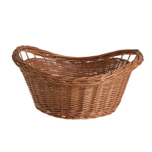 Organisateur de panier de rangement en forme de lingot de saule en osier de haute qualité pour vêtements avec poignée - Product Image 1