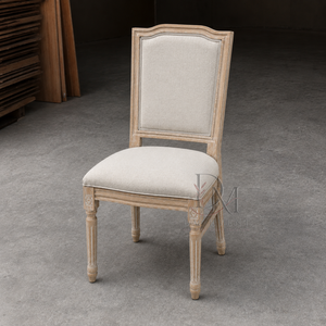 Chaise de mariage classique rembourrée en bois, chaise de salle à manger pour hôtels, banquets, lieux événementiels, projets de restaurants et vente en gros - Product Image 4
