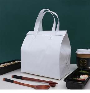 Nouveau sac isotherme écologique personnalisé, sac fourre-tout durable pour emporter, sac isotherme imperméable en non-tissé - Product Image 4