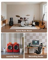 Panneaux acoustiques modernes pour la maison et le bureau Panneaux muraux insonorisés auto-adhésifs haute densité Conception de plafond de porte beige