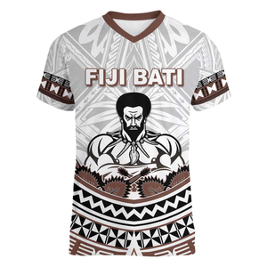 Alibaba-China-venta al por mayor de <span class=keywords><strong>ropa</strong></span> Dropshipping al por mayor blanco y negro Fiji Rugby personalizado mujeres cuello en V camiseta Fijian Bati Go <span class=keywords><strong>Champions</strong></span> camiseta para <span class=keywords><strong>mujer</strong></span> - Product Image 1