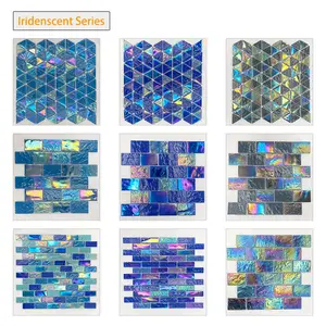 glittering outdoor swimming pool mosaic tiles 12 30x30 for sale