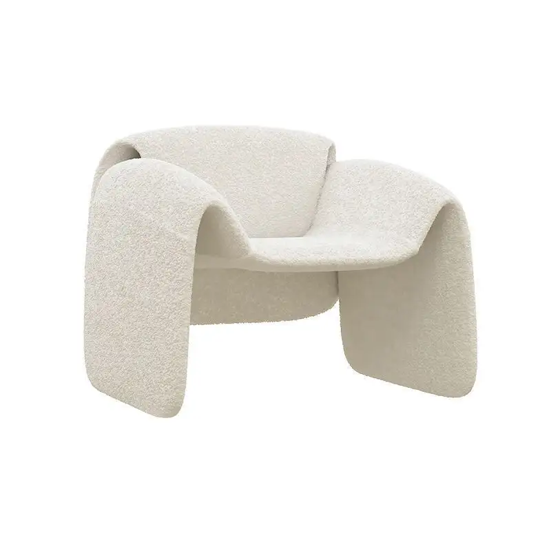 Moderne einzigartige einzelne gelegentliche Stühle le Club Sessel für Wohnzimmer Samt Freizeit Akzent Krabben stuhl Boucle Lounge Chair