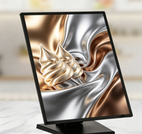 Boîte à lumière LED ultra-mince à cadre en aluminium, type tiroir, 2000 lumens, en verre, pour menu lumineux, panneau de prix, affichage vertical de commande sur bureau