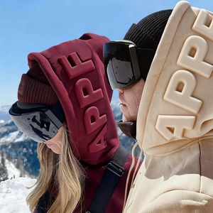 هودي سويتشيرت قطن فاخر للجنسين بتصميم كبير الحجم وطباعة بارزة، وزن 500 جرام، مخصص، 100% قطن أساسي بنقش بارز ثلاثي الأبعاد للرجال - Product Image 1