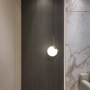 Panneaux de revêtement mural en <span class=keywords><strong>bois</strong></span> composite WPC modernes, imperméables et ignifuges pour mur de fond de télévision et décoration intérieure - Product Image 4