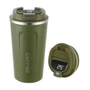 Wholesale Stainless Steel Double Wall Vacuum Flasks Thermoses 380ML 510ML Smart LED Temperature Display <b>Reusable</b> Coffee <b>Cups</b> - Product Image 2