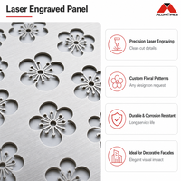 Panneaux décoratifs en aluminium découpés au laser ALUMTIMES, écran ajouré, revêtement mural artistique pour la façade extérieure des villas