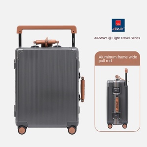 Custodia per imbarco universale muta da 20 pollici con struttura rigida in alluminio per bagaglio in poliestere Trolley da viaggio per ragazze - Product Image 1