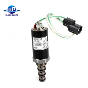High Quality KDRDE5K-20/30C12A-111 YN35V00004F1 Solenoid Valve for KOBELCO SK200-2/200-5 Excavator Hydraulic Pump - Product Image 1