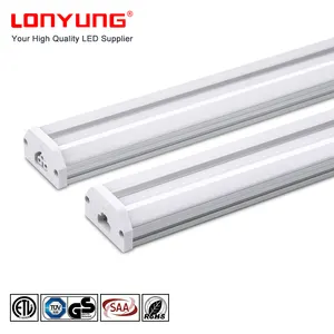 ETL DLC dükkanı güçlendirme sıcak beyaz kompakt 600mm 25 watt çift T5 entegre led batten floresan lamba armatürü