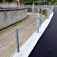 Barrière de sécurité routière en câble métallique, garde-corps flexible en acier Q235, haute résistance, non-réfléchissant, galvanisé à chaud