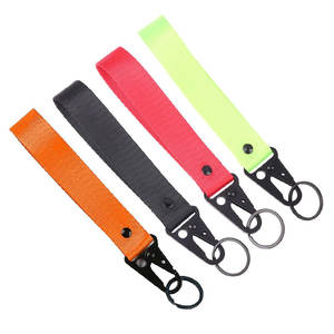Bracelet de poignet court multicolore universel personnalisé porte-clés vierge lanière en nylon avec logo Design - Product Image 1