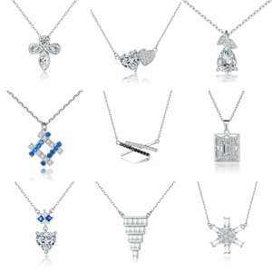 Collares con Colgantes de Plata de Ley 925 con Circonita Cúbica de Lujo y Baño de Rodio para Mujer - Product Image 3