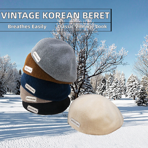 Boina de Lana 100% Transpirable para Mujer, Estilo Japonés y Coreano, para Playa, Esquí y Deportes, para las Cuatro Estaciones - Product Image 2