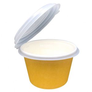 Two-layer Round Plastic Noodle Bowl Dry/wet Separation Compartmented <b>Lunch</b> <b>Box</b> with Lid for Noodles and Dumplings - Product Image 1
