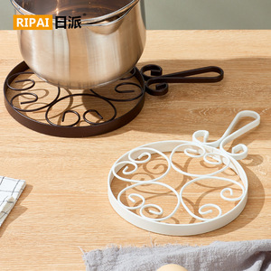 Support de casserole en fer Ripai avec poignée, coussin isolant thermique, dessous de plat anti-brûlure, utilisation domestique en cuisine - Product Image 5