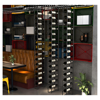 Cadre en fer industriel porte-bouteilles de vin présentoir meubles de maison Restaurant Bar cloison étagère de rangement du vin porte-vin rouge