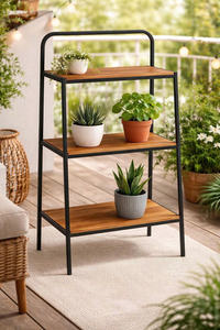 New Design 3-tier <b>Plant</b> <b>Stand</b> for Outdoor <b>Garden</b> Balcony Porch <b>Garden</b> OEM Color Choice High Quality With Low MOQ - Product Image 2